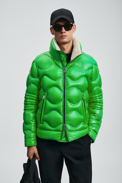 Lufian Ανδρικό παλτό Roy Kaz Feather Πράσινο