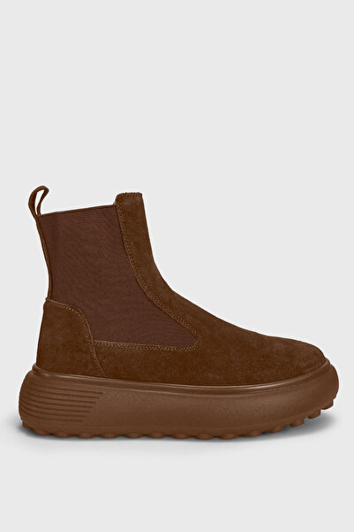 Lufian Monica Γυναικείες Δερμάτινες Μπότες με Τρίχες Καμηλού