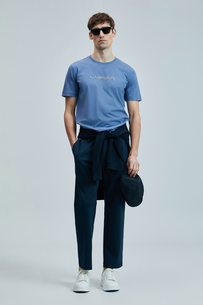 Lufian Μπλουζάκι Fusion Modern Graphic Σκούρο Λιλά