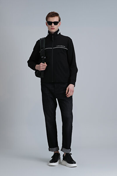 Lufian Ανδρικό μαύρο Darcy Smart Jean - Παντελόνι με κανονική εφαρμογή