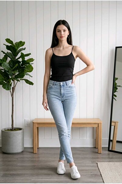 hies Ultra Flexible Lycra Black Color Undershirt & Blouse with Rubber Straps