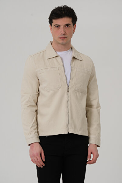 PIQUE Men's shirt zipper closure men's shirt