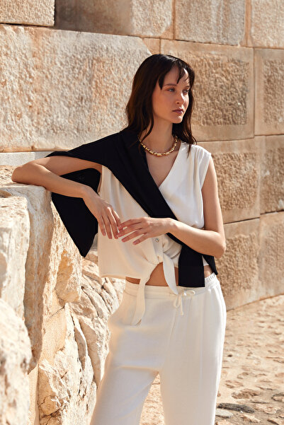 Lufian Γυναικείο πουκάμισο Barcelon εκρού