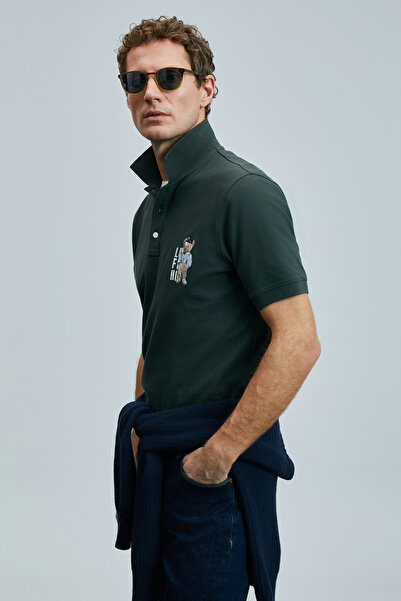 Lufian Cel mai bun tricou polo pentru bărbați inteligent kaki