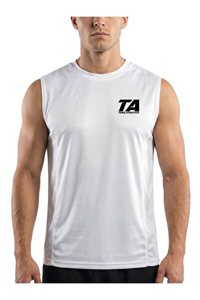 Torq Athletics تي شيرت بدون أكمام مقاس متوسط - أبيض