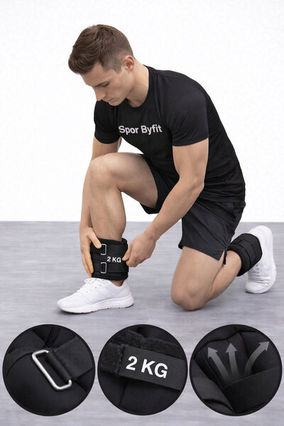 Spor Byfit 2 Kg 2 Adet Siyah El Veya Ayak Bileği Ağırlığı