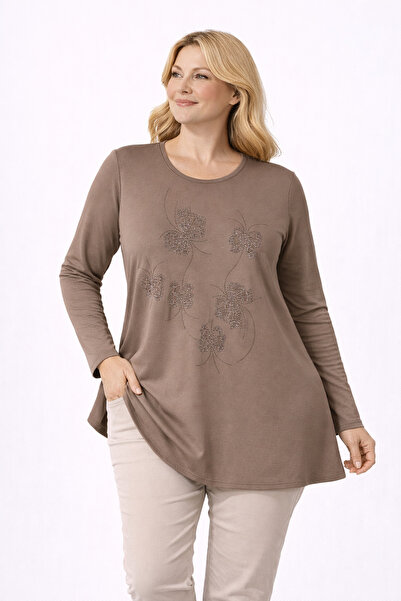 Mutlu City Women's Combed Cotton Tunic for Middle-Aged and Older Mothers 4745