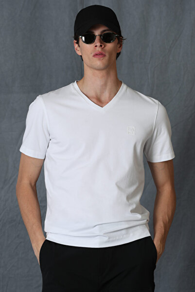 Lufian T-Shirt Tuna Modern Graphic Λευκό