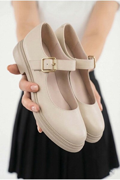 GİAMGİA STORE Γυναικεία λουστρίνια παπούτσια με χοντρή σόλα και αγκράφα, καθη...