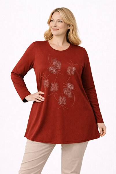 Mutlu City Women's Combed Cotton Tunic for Middle-Aged and Older Mothers 4745