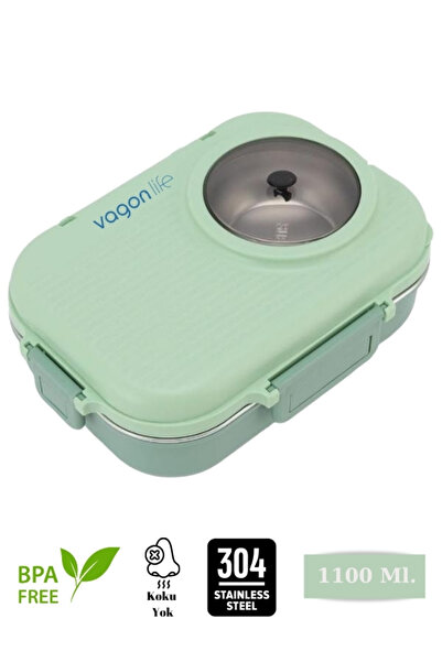 Vagonlife Grille Design Lunch Box Tek Katlı – Çorba Kaseli - Paslanmaz Çelik ...