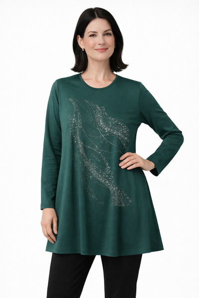 Mutlu City Γυναικείο χτενισμένο βαμβακερό τουνίκ για μητέρες μέσης και μεγαλύ...