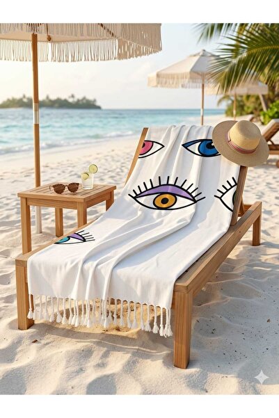 EVX Βαμβακερή βισκόζη Μποέμ Στυλ: Μποέμ-Σικ Πεστάμαλ με φούντες και σχέδια μα...