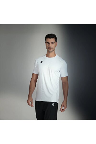 SKILLANO Men’s Technical Sport T-Shirt (White) – Quick-Dry Cotton-Polyester H...