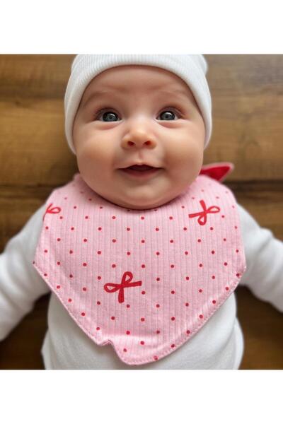 kayra baby %100 pamuk pembe bebek fular