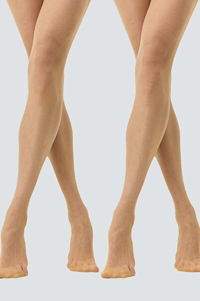 C&City Συσκευασία 2 Καλσόν με μοτίβο φιόγκου σε μεγάλο μέγεθος