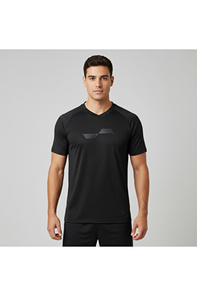 SKILLANO Men’s Performance Sport T-Shirt (Black) – Quick-Dry High-Stretch Ath...