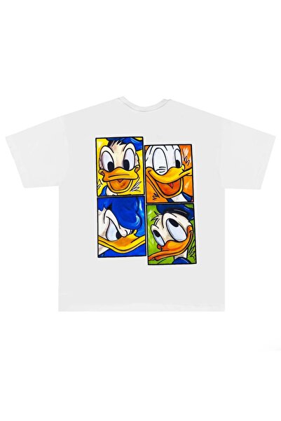 ARMY STORE Λευκό T-Shirt με στάμπα Ντόναλντ Ντακ, Μαύρο – Ανδρικό Streetwear ...