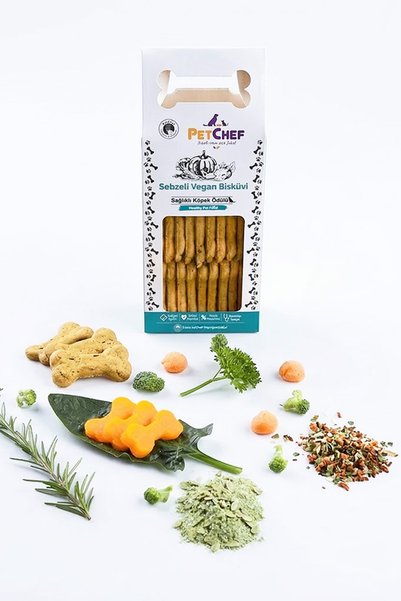 Pet Chef Sebzeli Vegan Bisküvi Kedi Köpek Ödül