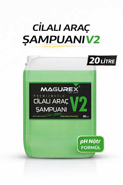 MAGUREX V2 Araç Şampuanı 20 L pH Nötr Yoğun Köpük Boya Koruma Oto Yıkama
