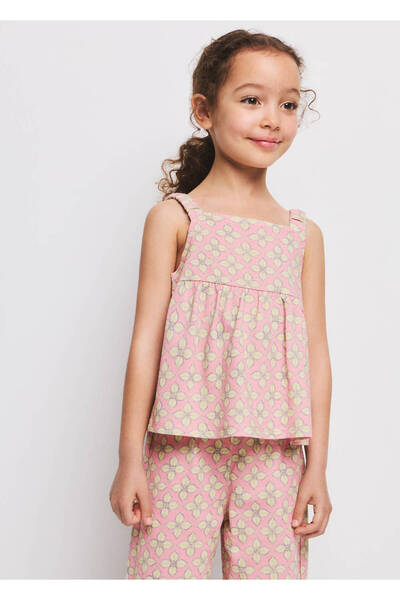 MANGO Baby Çiçek desenli tişört