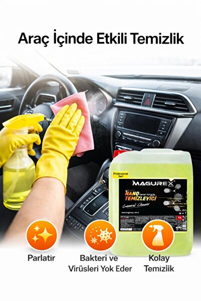 MAGUREX Genel Amaçlı Nano Leke Çıkarıcı Temizleyici 800 ml + 5L Temizleyici Sprey Set