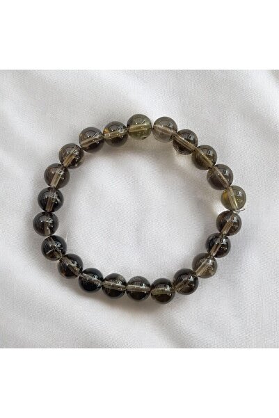 AURA STONE Aurastone Smoky Quartz Natural Stone 8 mm Bracelet