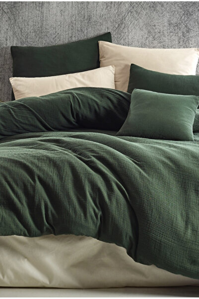 NazeninHome Σετ Παπλωματοθήκης Διπλής Μουσελίνας 100% Βαμβάκι