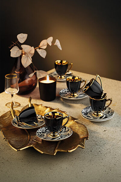 Aryıldız Paiso 12 Parça 6 Kişilik Porselen Türk Kahve Fincan Takımı