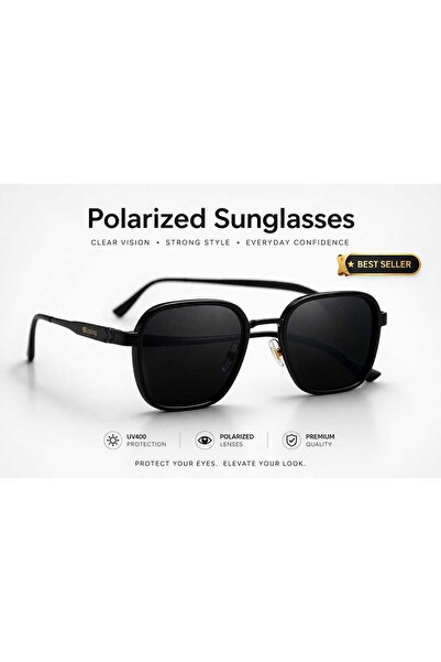 Pin Men's Sunglasses with Uv400 Protection Black
