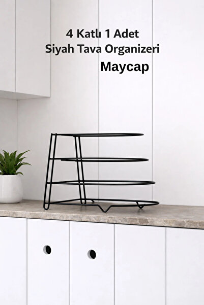 Genel Markalar 4 Katlı Metal Organizer Tava Rafı