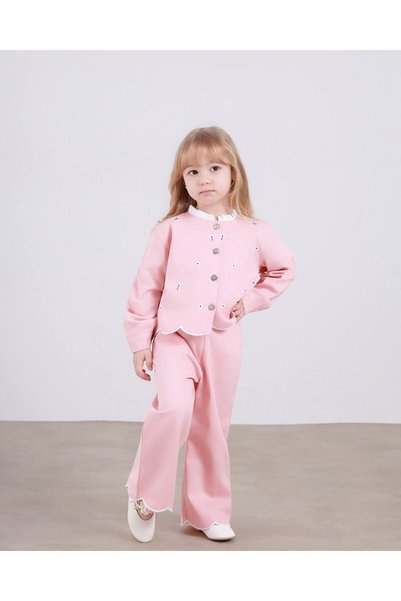 Sweet Luna Embroidered Special Collar g Gabardine Set