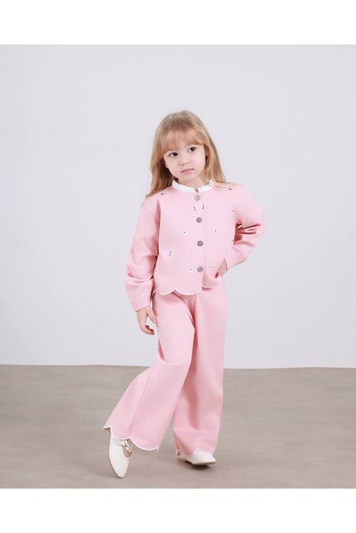 Sweet Luna Embroidered Special Collar g Gabardine Set