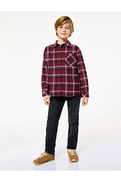 Koton Pantaloni slim din denim cu buzunare din bumbac