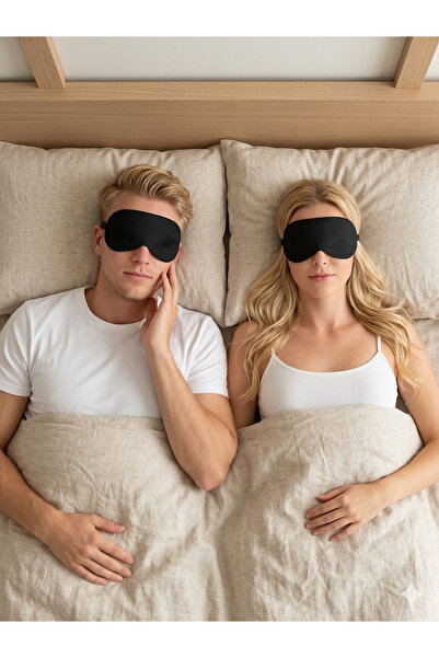 Markaflex 2 τεμάχια πλενόμενη μαλακή μάσκα ματιών για ύπνο, λευκή λωρίδα ύπνου