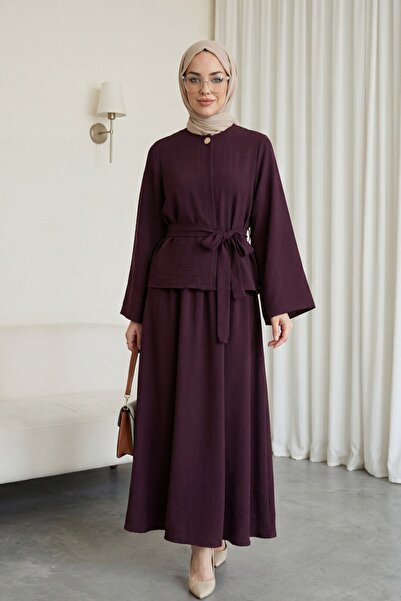 HİJABAYA Σετ Cupra με φούστα με ζώνη και ένα κουμπί