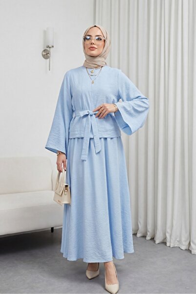 HİJABAYA Σετ Cupra με φούστα με ζώνη και ένα κουμπί