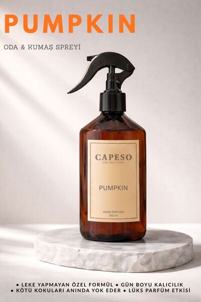 Capeso Pumpkin Oda & Kumaş Spreyi 250 ml – Tatlı Sıcak Ortam Kokusu, Kalıcı S...