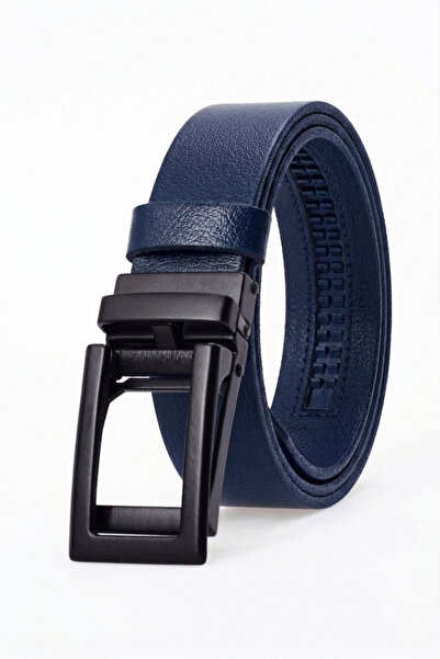 derikem Ανδρική ζώνη Navy Blue Classic - 100% γνήσιο δέρμα μπαμπάς με αυτόματ...