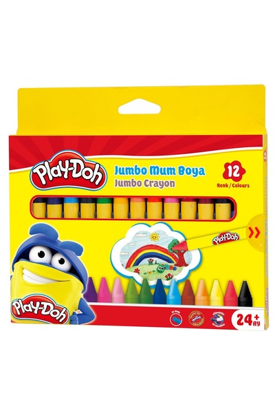 Play Doh Play-Doh Silinebilir Crayon Mum Boya Jumbo 12 Renk
