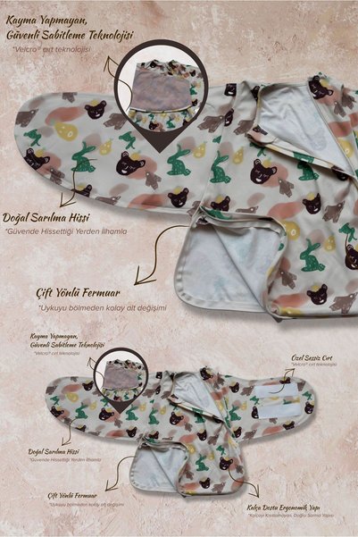 Qundaq Premium Hip-Friendly Ergonomic Newborn Swaddle Set - Safe Sleep