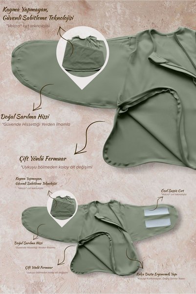 Qundaq Premium Hip-Friendly Ergonomic Newborn Swaddle Set - Safe Sleep