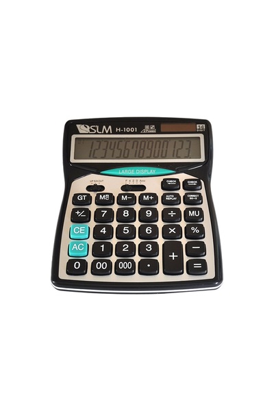 SLM Hesap Makinası Masa Üstü 14 Hane H-1001