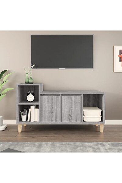 Concept Comodă TV, gri sonoma, 100x35x55 cm, lemn prelucrat