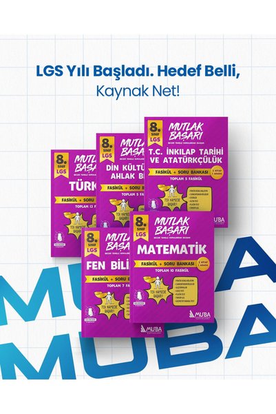Muba Yayınları 8.Sınıf Fasikül + Soru Bankası Full Set.