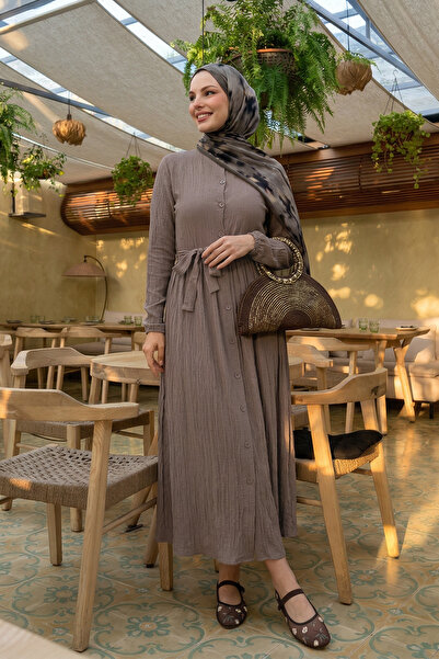 InStyle Λεμονιά Φόρεμα - Γάλα Καφέ