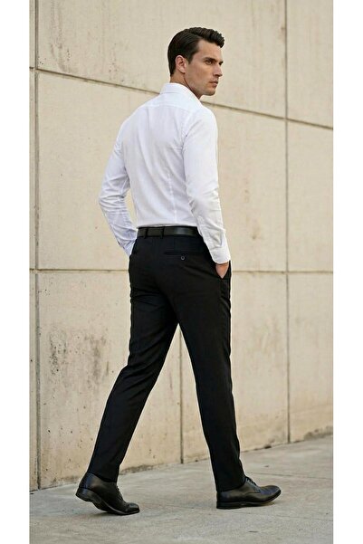 Desen Pantaloni pentru bărbați Janella Slim Fit din țesătură Lycra