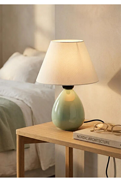 HOMİNG Homing Soft Yeşil Seramik Abajur 241950