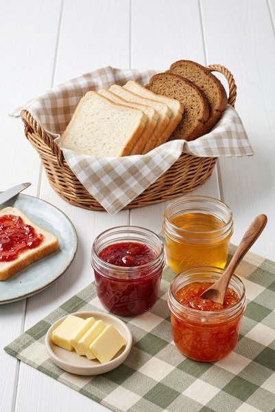 KHAKMA 3-Piece Glass Jam Bowl & Sauce Bowl Set 100 ml |   Mini Jar with Lid, Breakfast & Storage Container Set