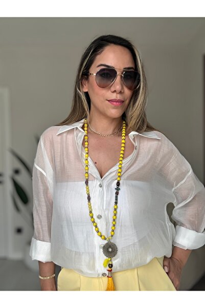 Rozella Butik İyilik Kolyeleri Uzun Boncuk Kolye